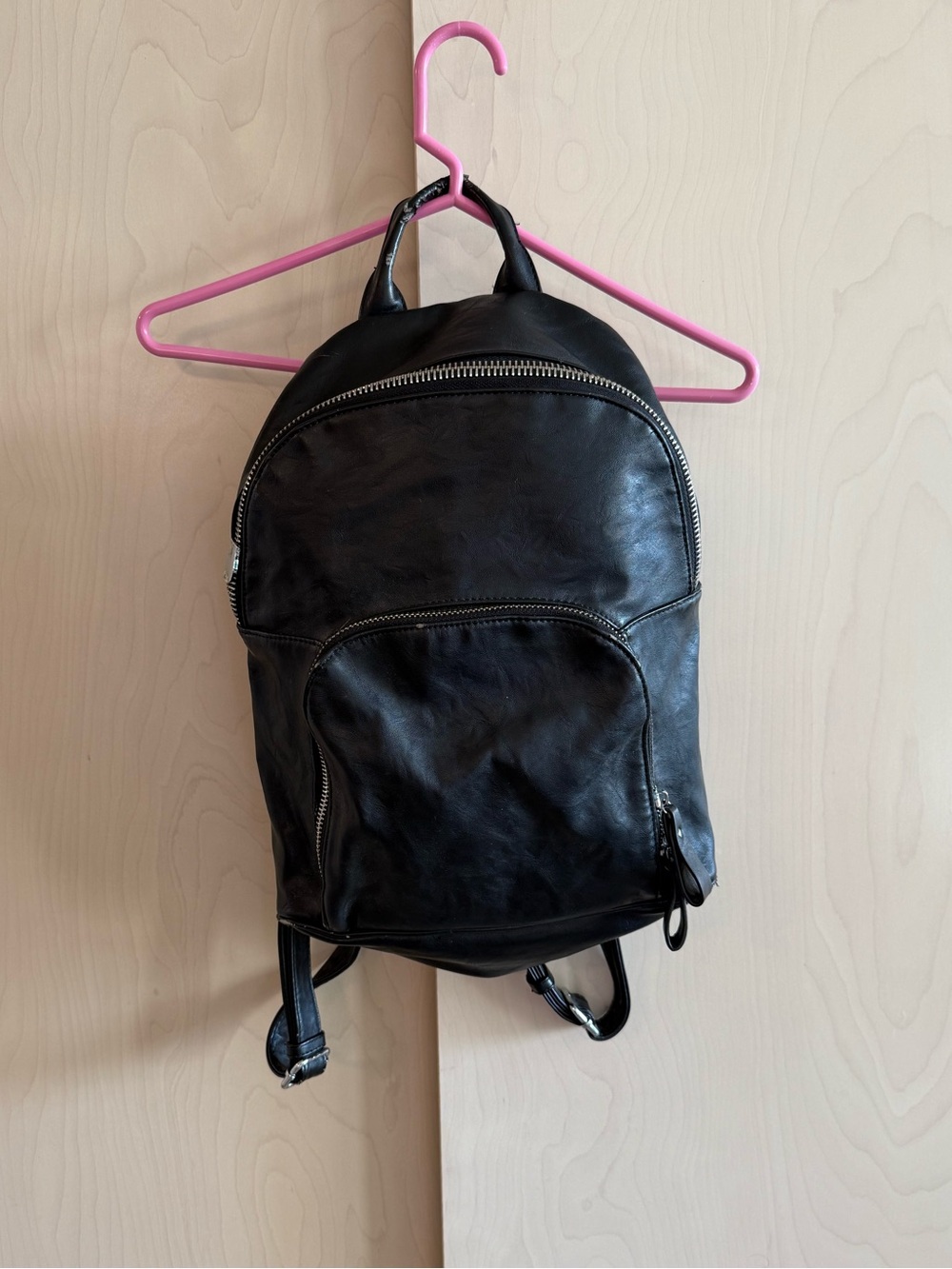 Black Leather Backpack